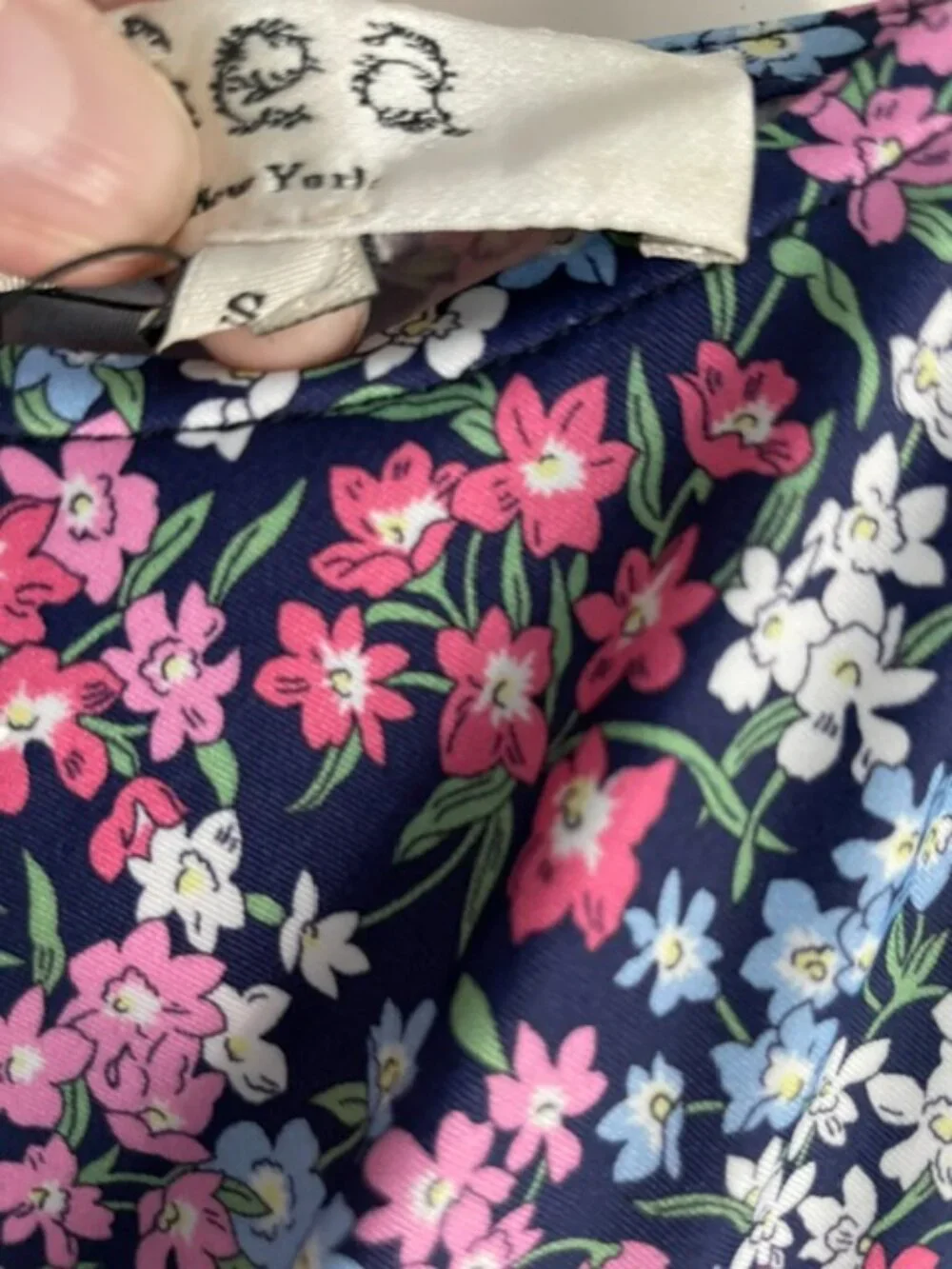 Sea New York Floral Shift Dress Small Retro Pockets Feminine RARE Flowers $495 - Picture 3 of 15